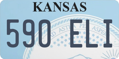 KS license plate 590ELI