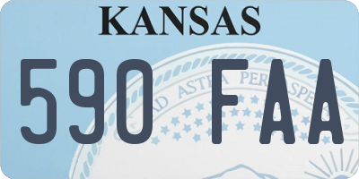 KS license plate 590FAA