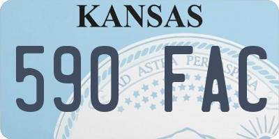 KS license plate 590FAC