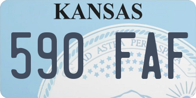 KS license plate 590FAF