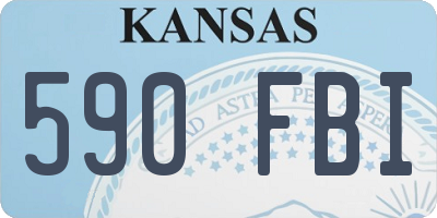 KS license plate 590FBI