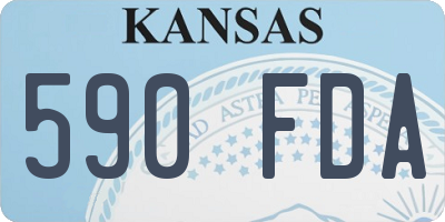 KS license plate 590FDA