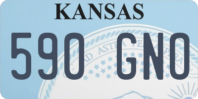 KS license plate 590GNO