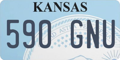 KS license plate 590GNU