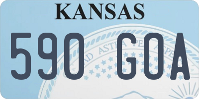KS license plate 590GOA