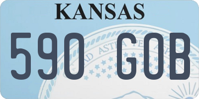 KS license plate 590GOB