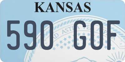 KS license plate 590GOF