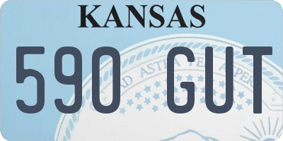 KS license plate 590GUT