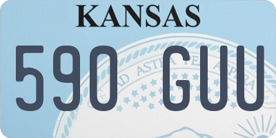 KS license plate 590GUU