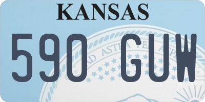 KS license plate 590GUW