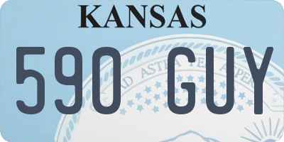 KS license plate 590GUY