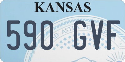 KS license plate 590GVF