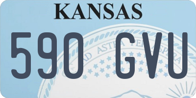 KS license plate 590GVU