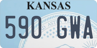 KS license plate 590GWA