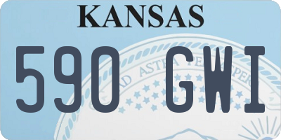 KS license plate 590GWI