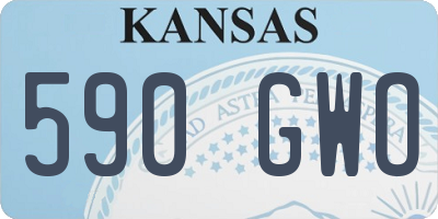 KS license plate 590GWO