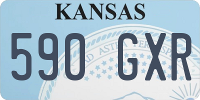 KS license plate 590GXR
