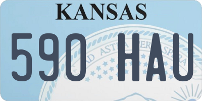 KS license plate 590HAU