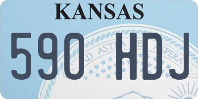 KS license plate 590HDJ