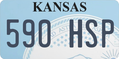 KS license plate 590HSP