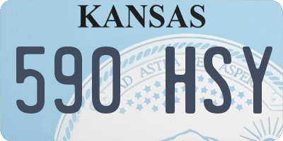 KS license plate 590HSY