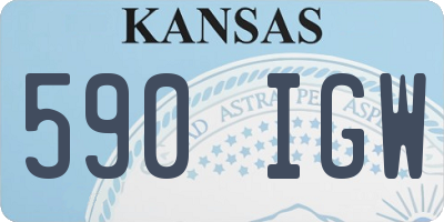 KS license plate 590IGW