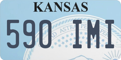 KS license plate 590IMI