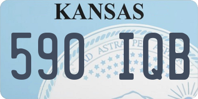 KS license plate 590IQB