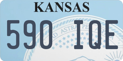 KS license plate 590IQE