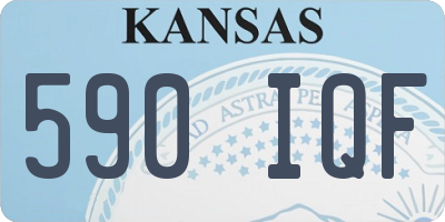 KS license plate 590IQF