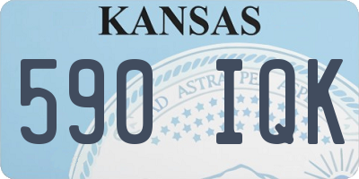 KS license plate 590IQK