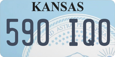 KS license plate 590IQO