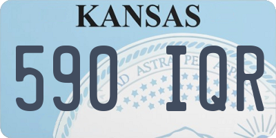 KS license plate 590IQR