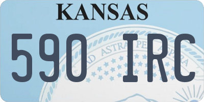 KS license plate 590IRC