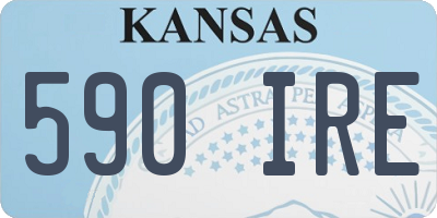 KS license plate 590IRE