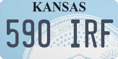 KS license plate 590IRF
