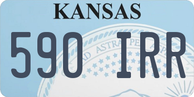 KS license plate 590IRR