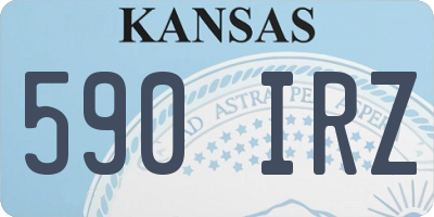 KS license plate 590IRZ