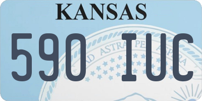 KS license plate 590IUC