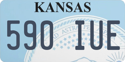 KS license plate 590IUE