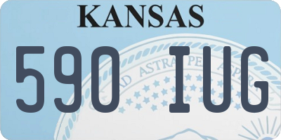 KS license plate 590IUG