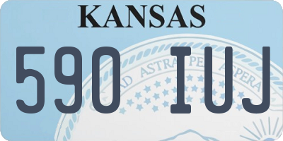 KS license plate 590IUJ