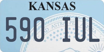 KS license plate 590IUL