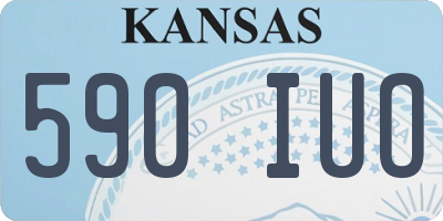 KS license plate 590IUO
