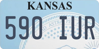 KS license plate 590IUR