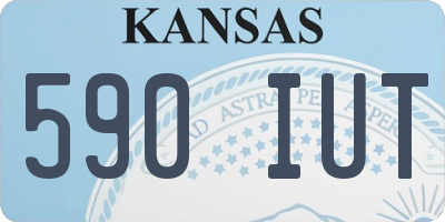 KS license plate 590IUT