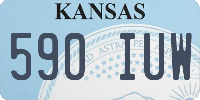 KS license plate 590IUW