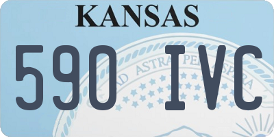 KS license plate 590IVC