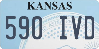 KS license plate 590IVD