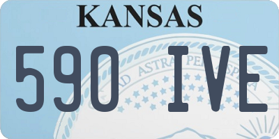 KS license plate 590IVE
